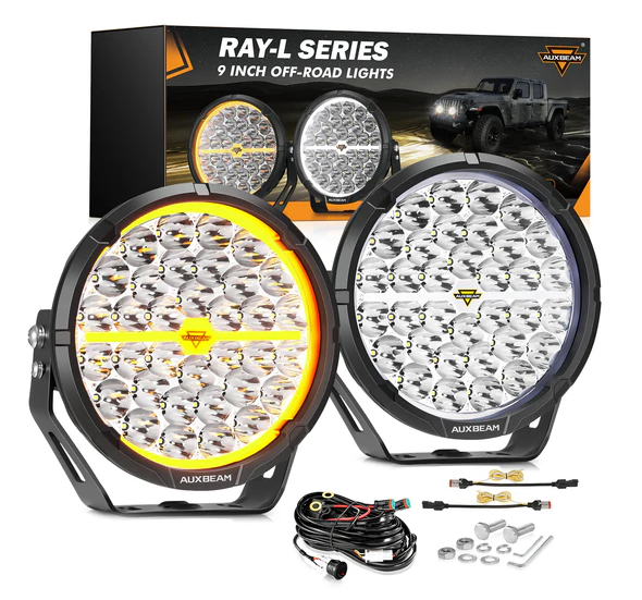 RAY-L Series | 9 Inch 318W 34180LM Dual DRL Offroad LED Driving Lights