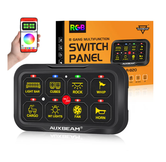 AR Series 6/8 Gang LED Switch Panel,Off Road Light Controller